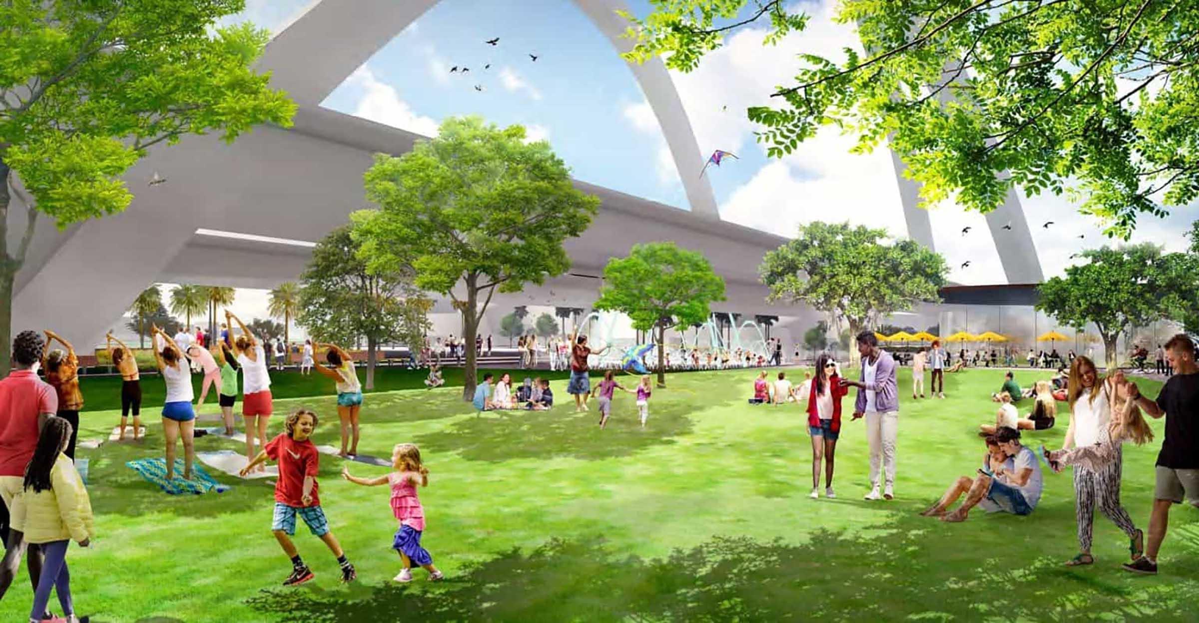 Rendering of Downtown Miami Underdeck Park